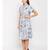 Flowery Tiffany Style Shirt Dress