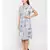 Flowery Tiffany Style Shirt Dress