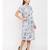 Flowery Tiffany Style Shirt Dress