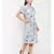 Flowery Tiffany Style Shirt Dress