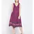 Floral Border Lemon A Line Dress