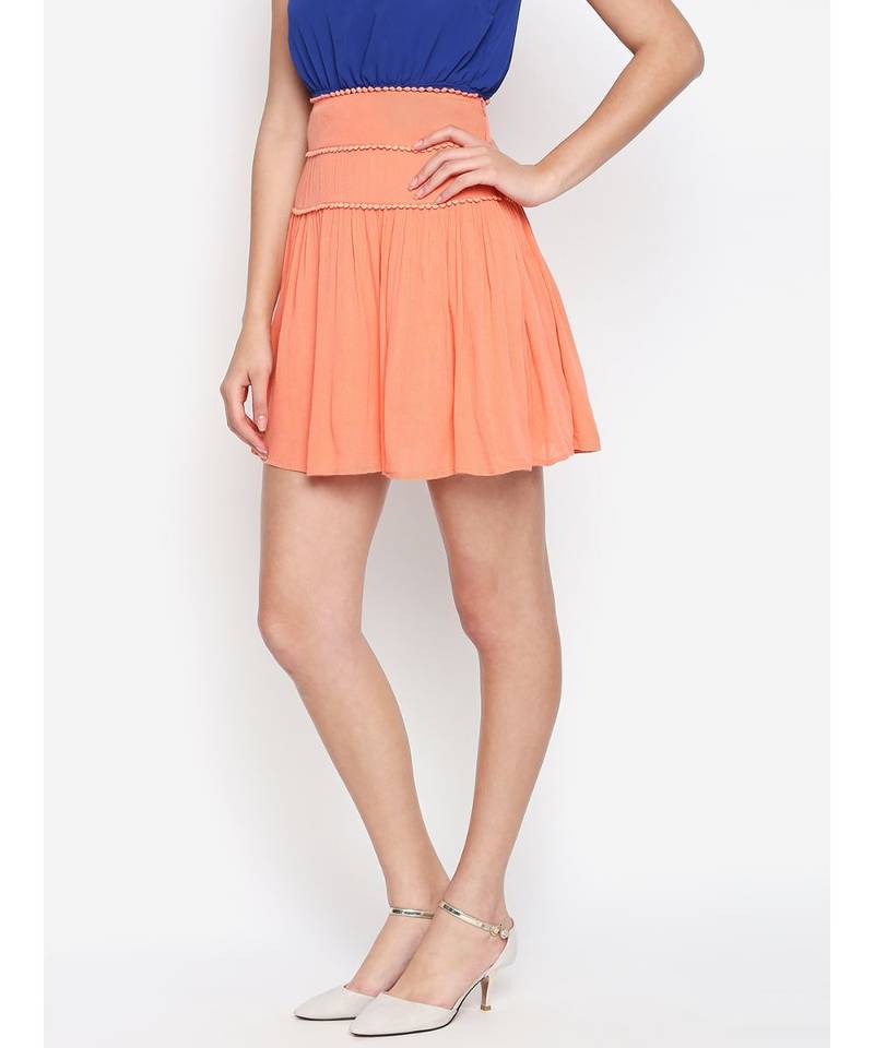 Orange Mezerra Corset Styled Skirt