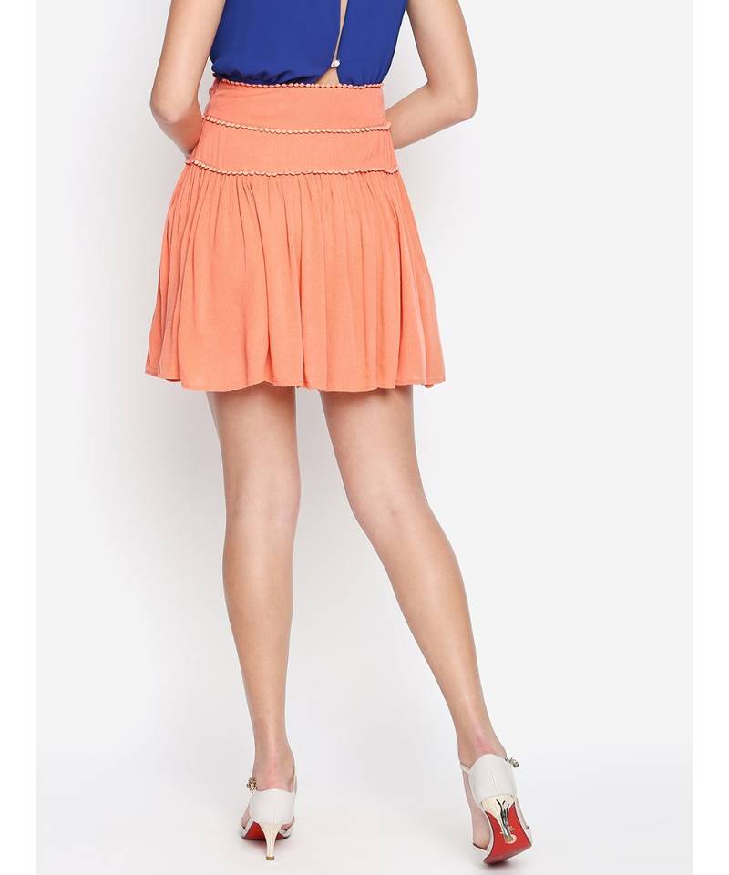 Orange Mezerra Corset Styled Skirt
