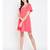Bella Lenny Button Detail Pink Dress
