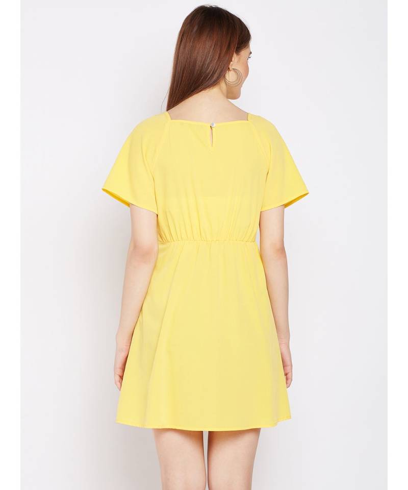 Sunshine Passion Velvet Button Dress