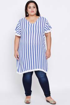 Stripe Marissa Festive Glam Plus Tunic
