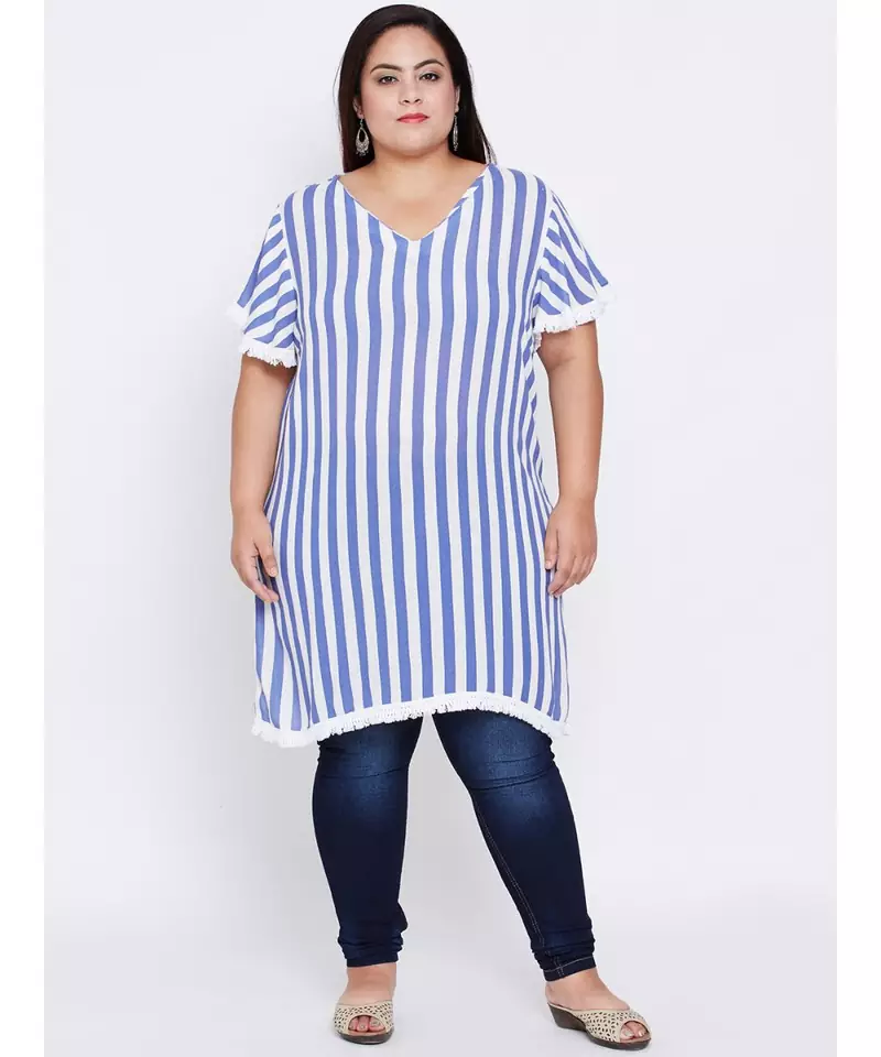 Stripe Marissa Festive Glam Plus Tunic