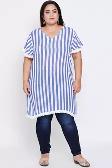 Stripe Marissa Festive Glam Plus Tunic