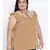 Camel Seventies Embro Plus Size Top