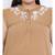 Camel Seventies Embro Plus Size Top
