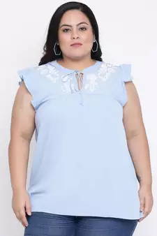Sky Shamira Embro Plus Size Top