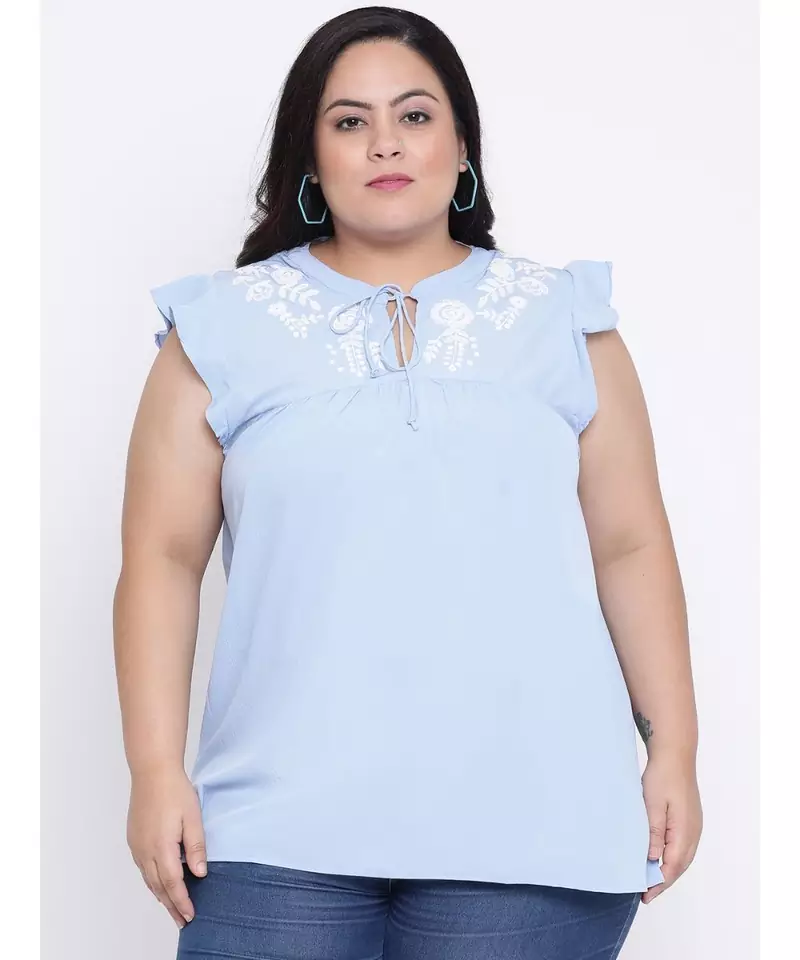 Sky Shamira Embro Plus Size Top