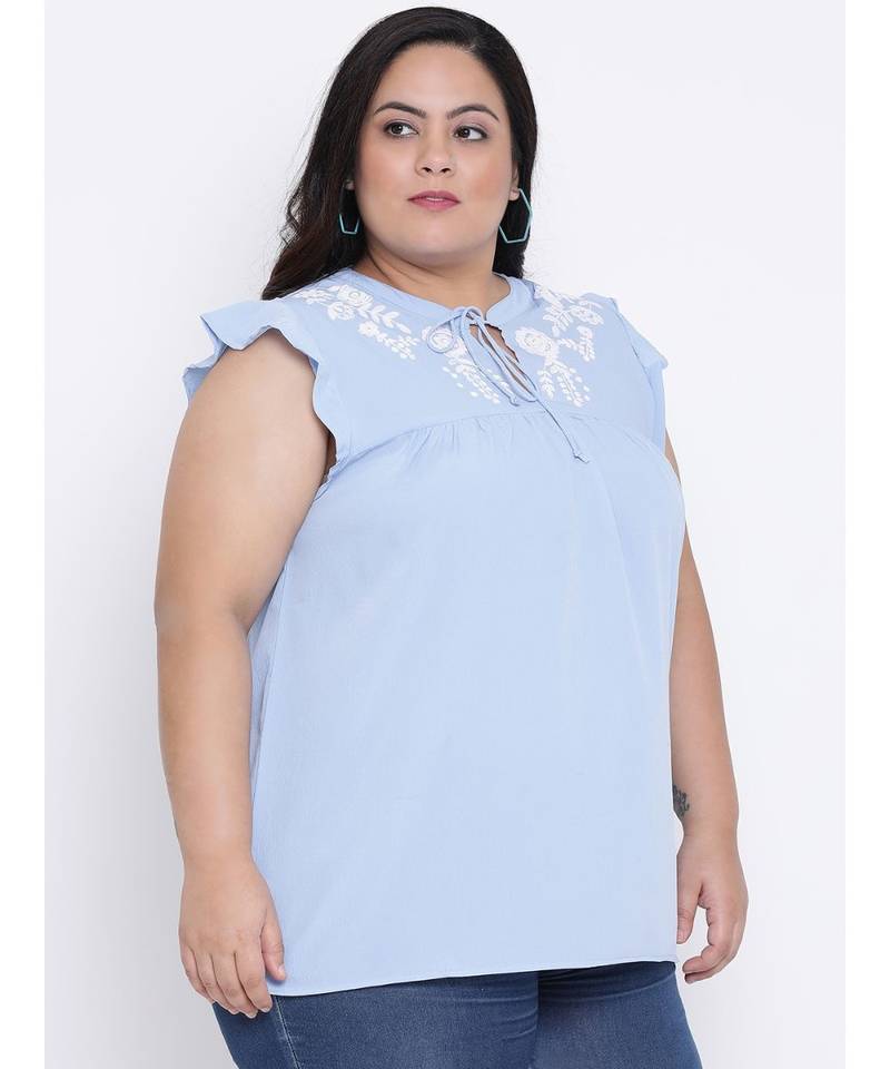Sky Shamira Embro Plus Size Top
