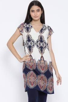 Modern Scarf Graphic Tunic