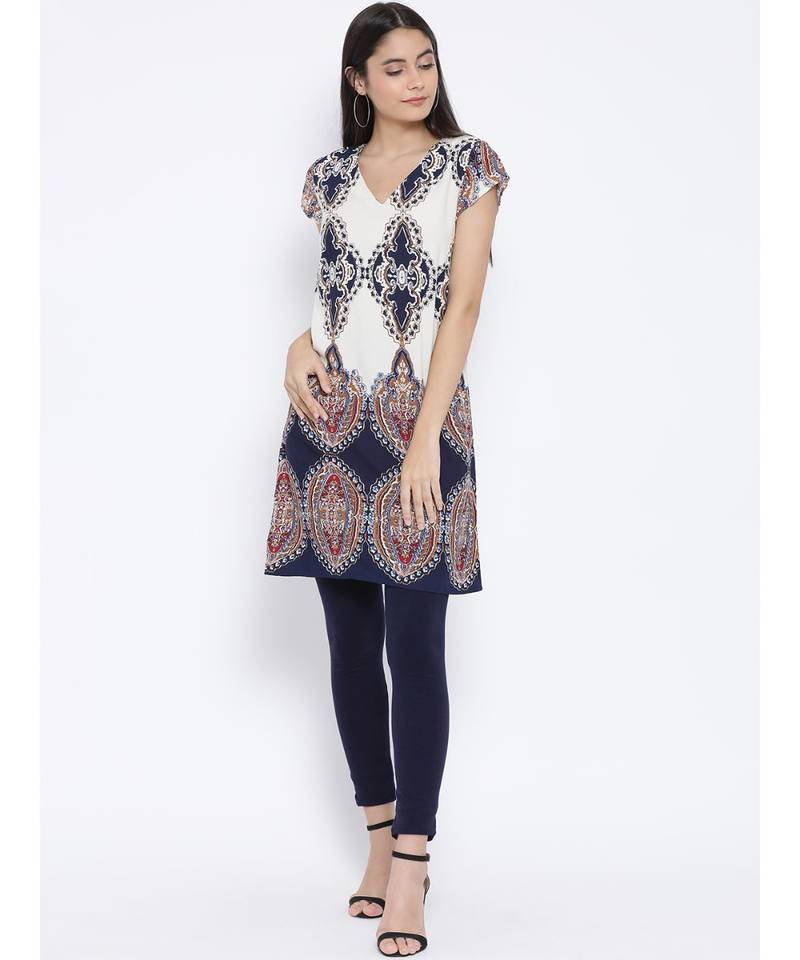 Modern Scarf Graphic Tunic