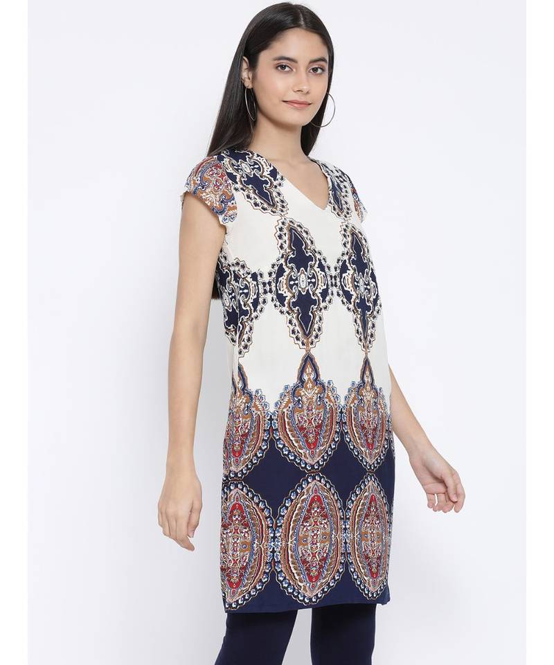 Modern Scarf Graphic Tunic