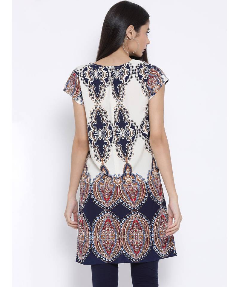 Modern Scarf Graphic Tunic