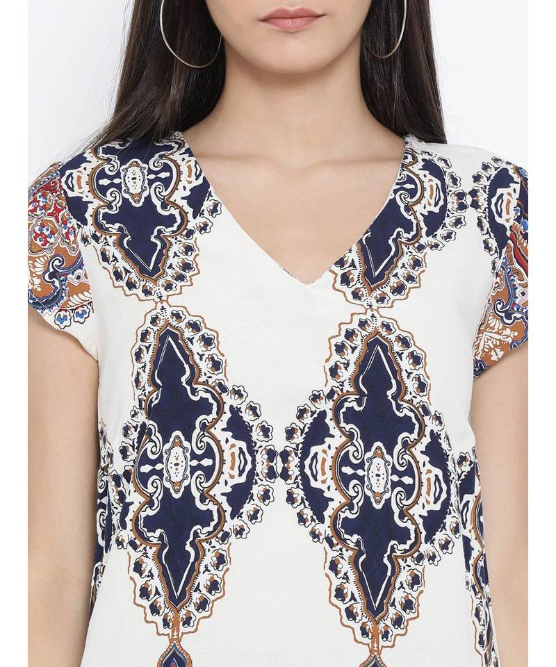 Modern Scarf Graphic Tunic