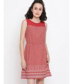 Abstract Sunset Sheer Dress