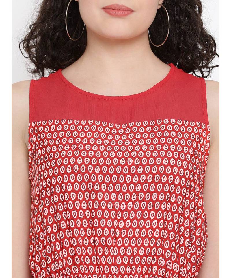 Abstract Sunset Sheer Dress