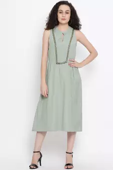 Grey Lambarda Opulent A Line Dress