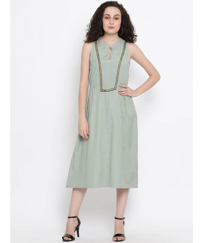 Grey Lambarda Opulent A Line Dress