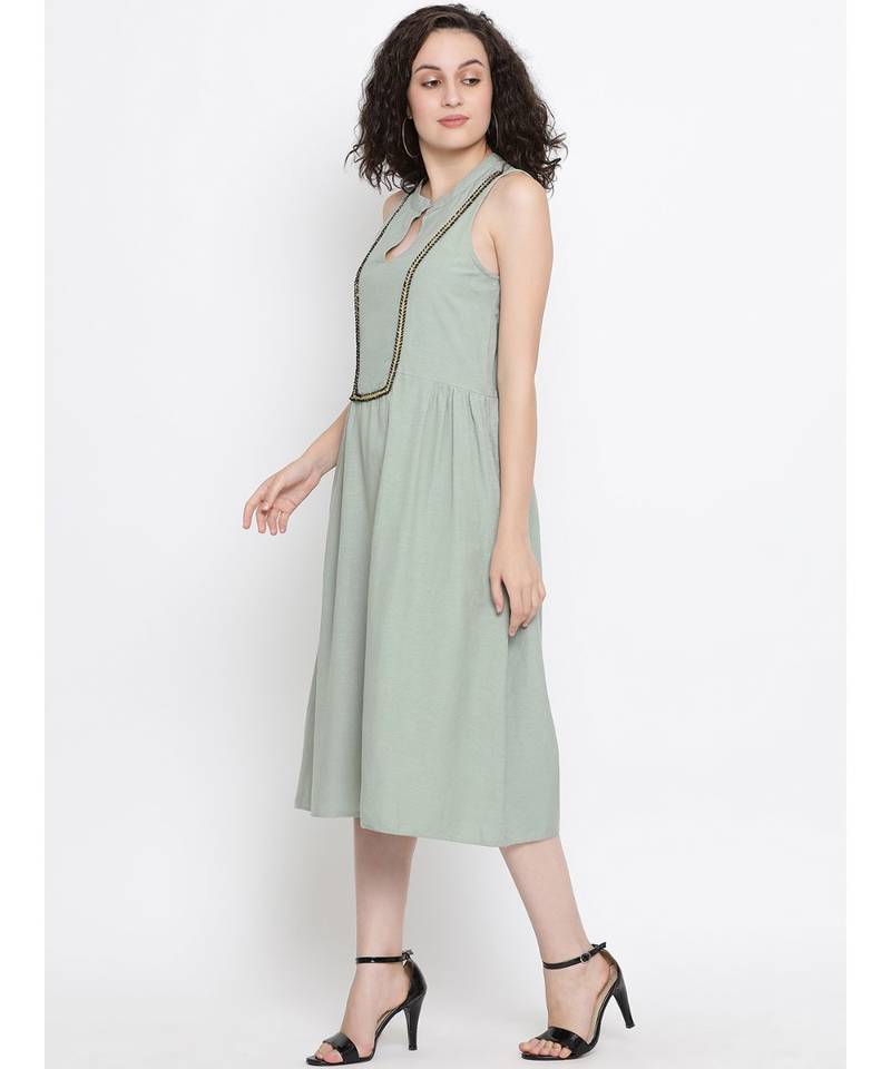 Grey Lambarda Opulent A Line Dress