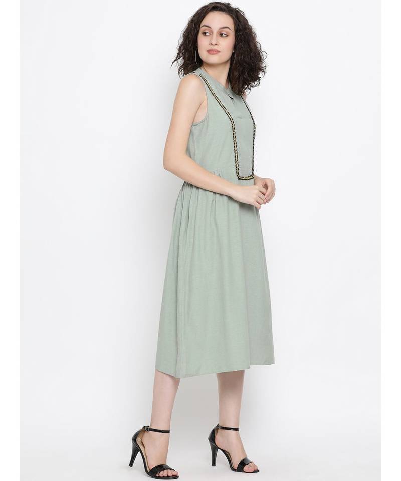 Grey Lambarda Opulent A Line Dress