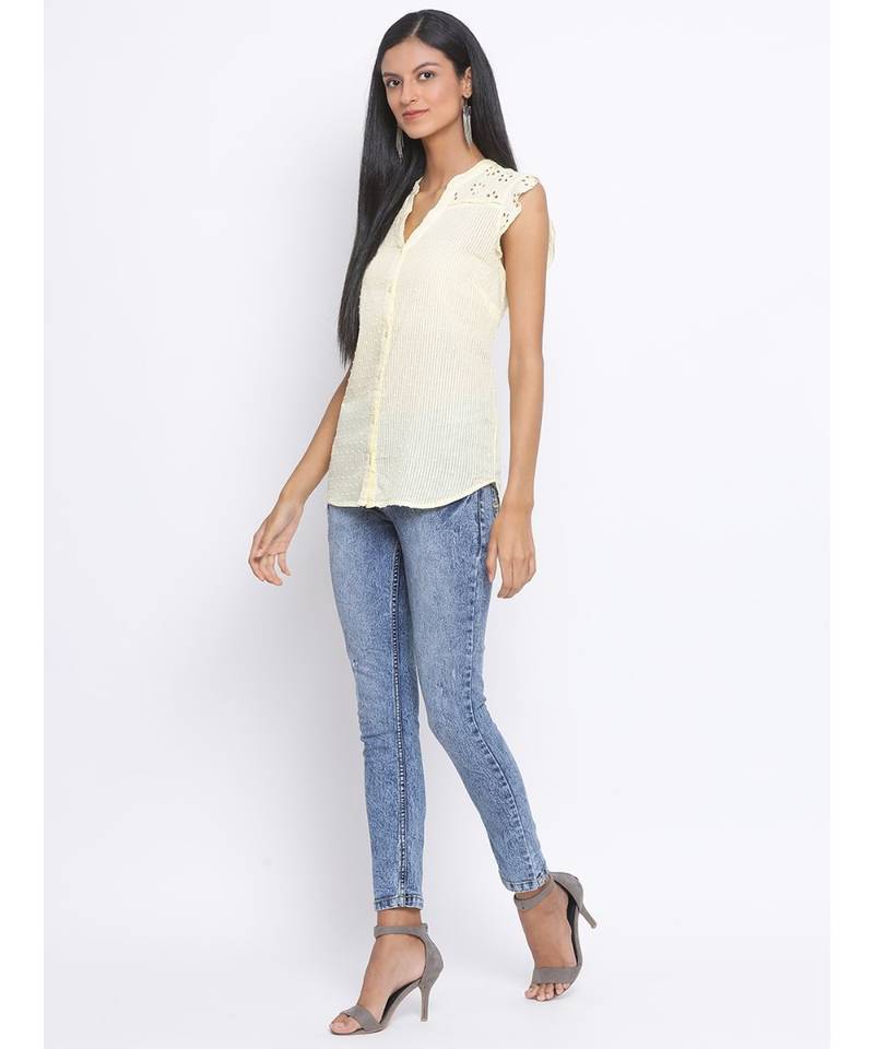 Sunset Haze Schiffli Women Top