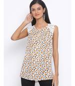Polka Novelty Lace Details Women Top