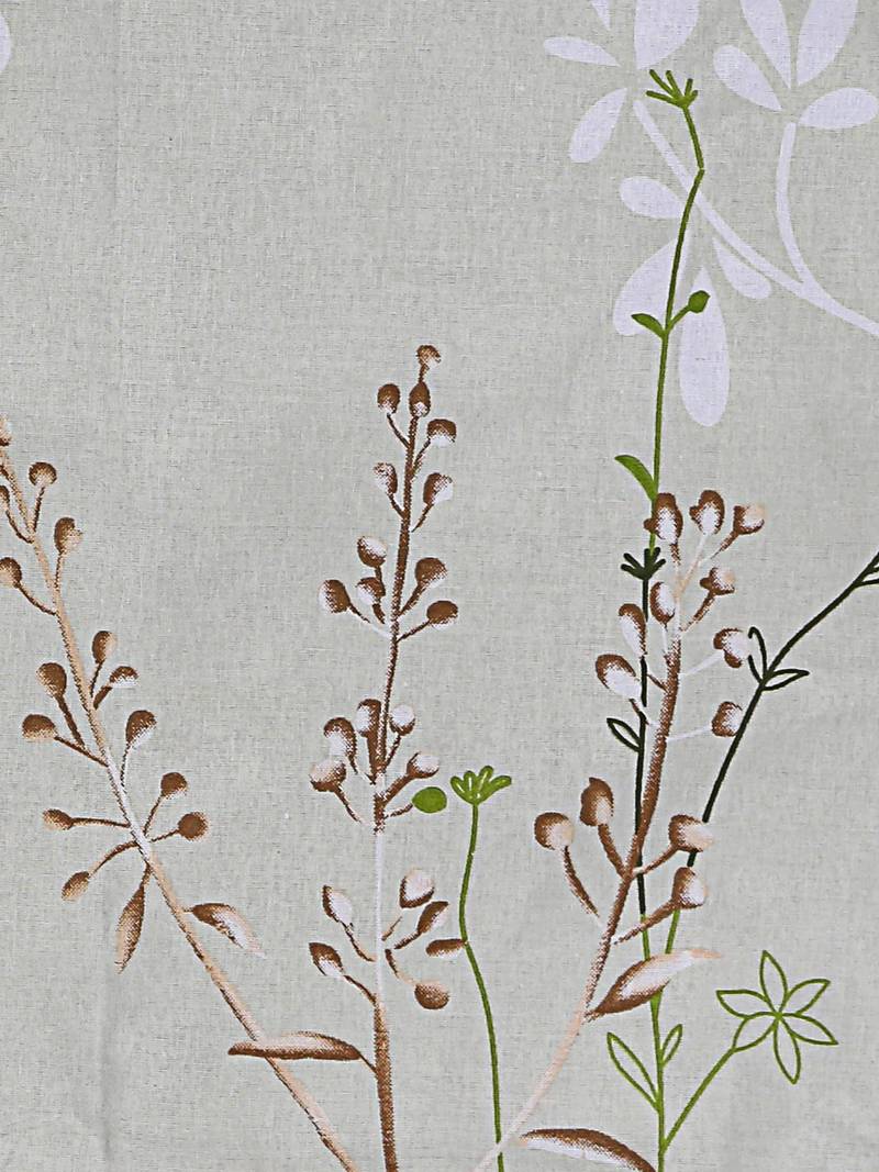 100% Cotton 144 TC Floral Single Bed Sheet with 1 Pillow Cover  Beige Red