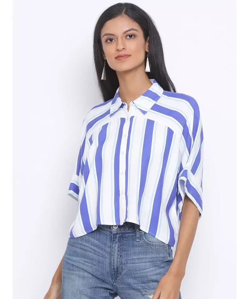 Stripe Midnight Classic Women Shirt