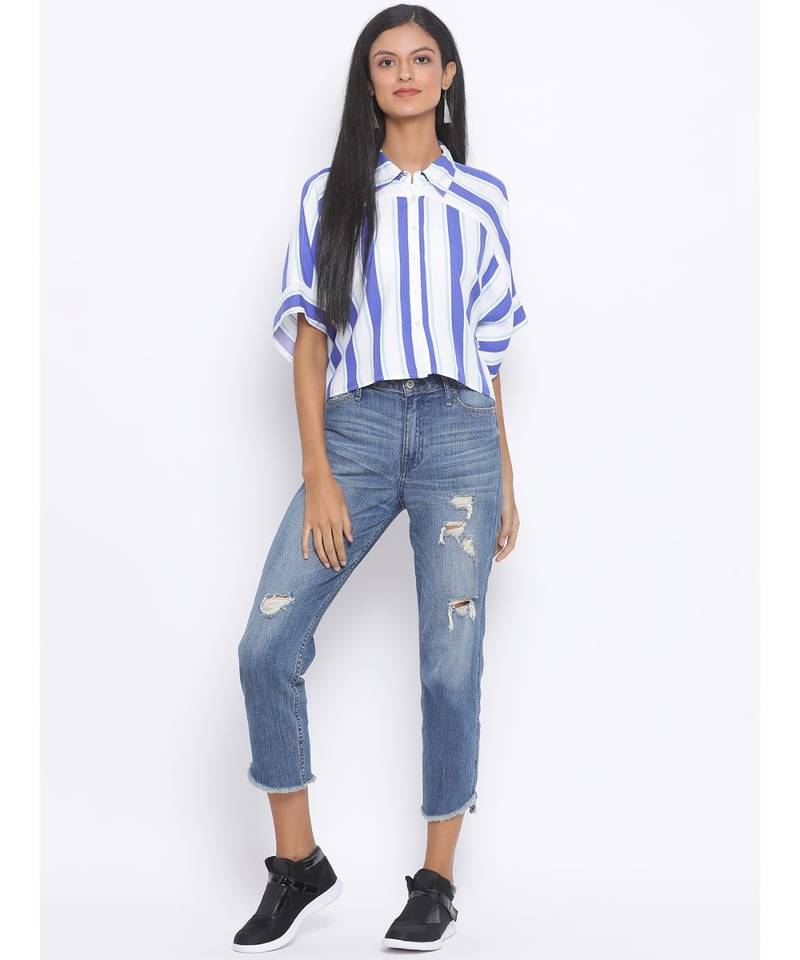 Stripe Midnight Classic Women Shirt
