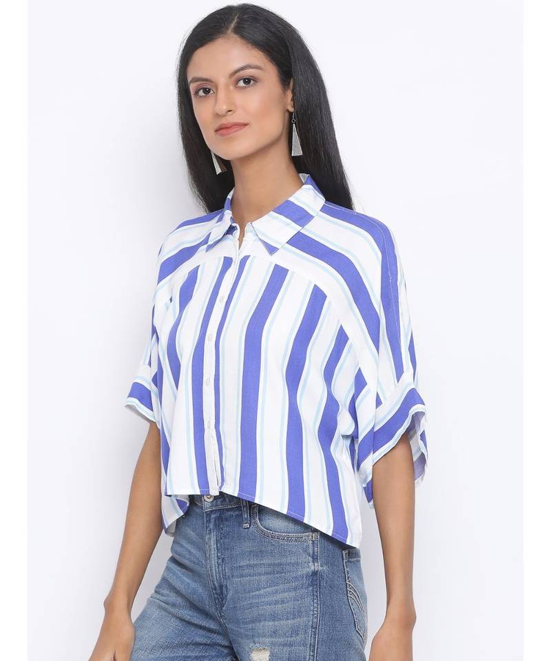 Stripe Midnight Classic Women Shirt