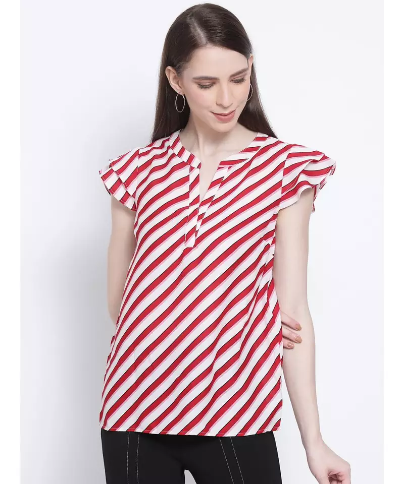 Stripe Fluid Women Top