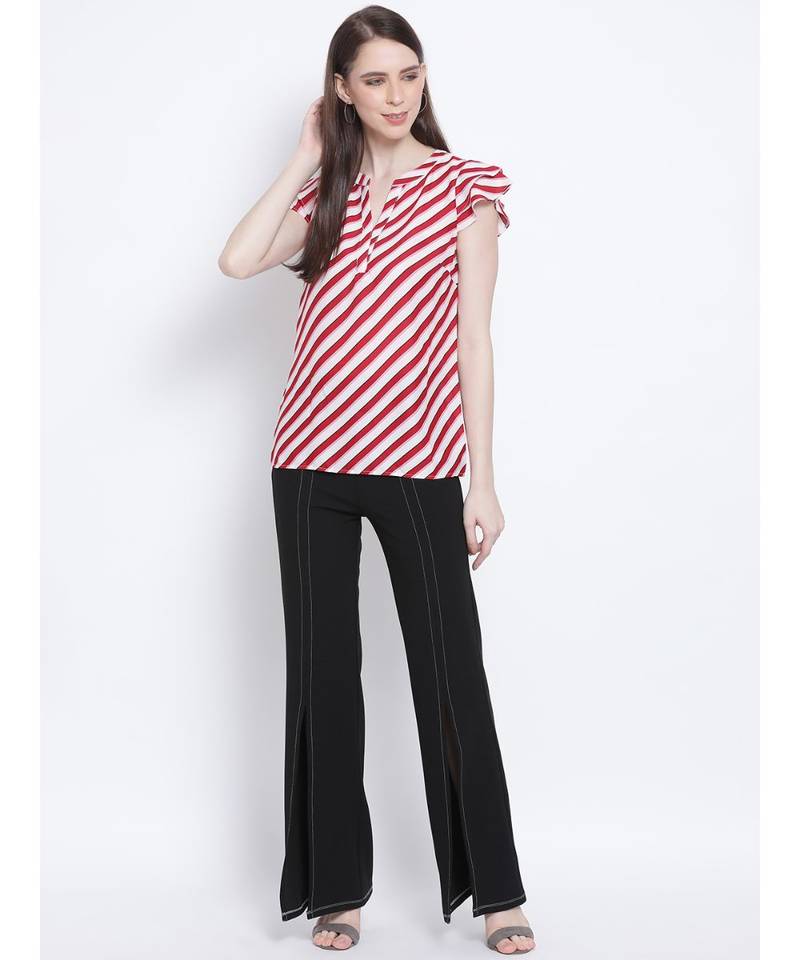 Stripe Fluid Women Top