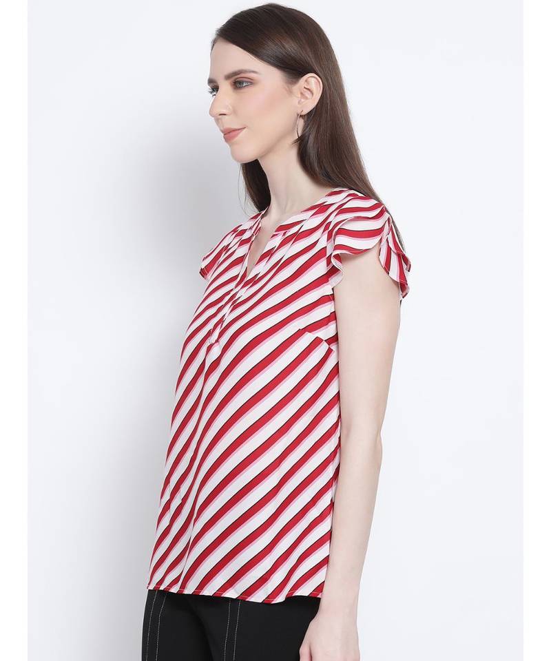 Stripe Fluid Women Top