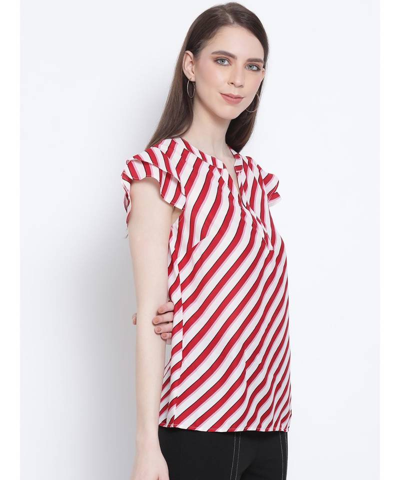 Stripe Fluid Women Top