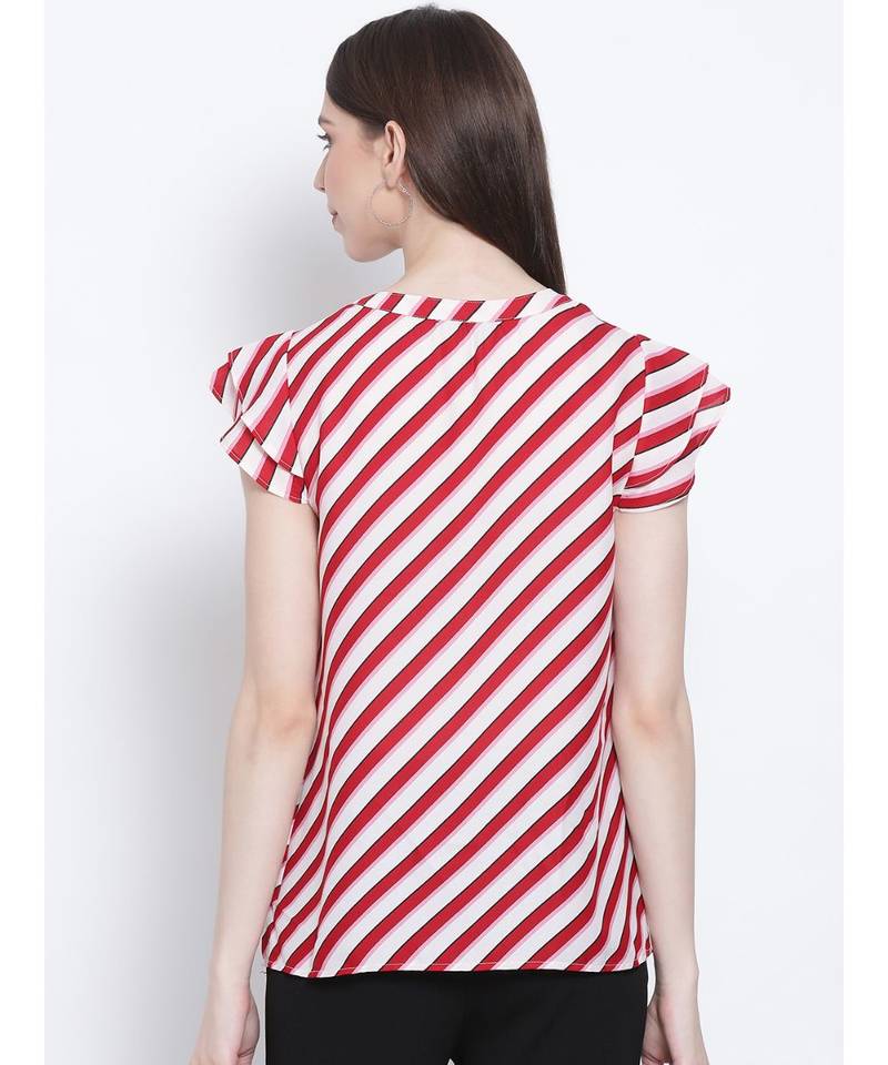 Stripe Fluid Women Top