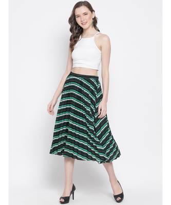 Abstract Wave Nora Women Skirt 2