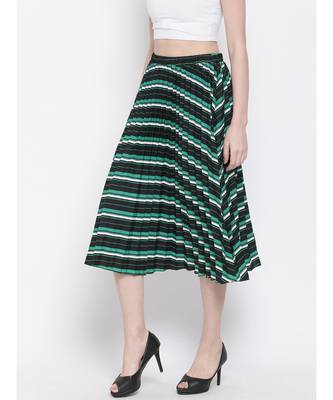 Abstract Wave Nora Women Skirt 3