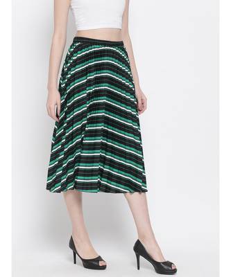 Abstract Wave Nora Women Skirt 4
