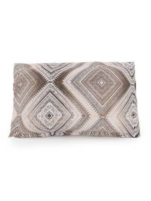Premium 100% Cotton 200 TC Geometric Single Bed Sheet with 1 Pillow Cover  Off White Brown 5