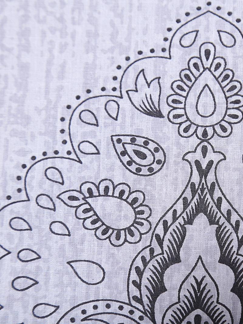 Premium 100% Cotton 200 TC Floral Single Bed Sheet with 1 Pillow Cover  Beige Off White