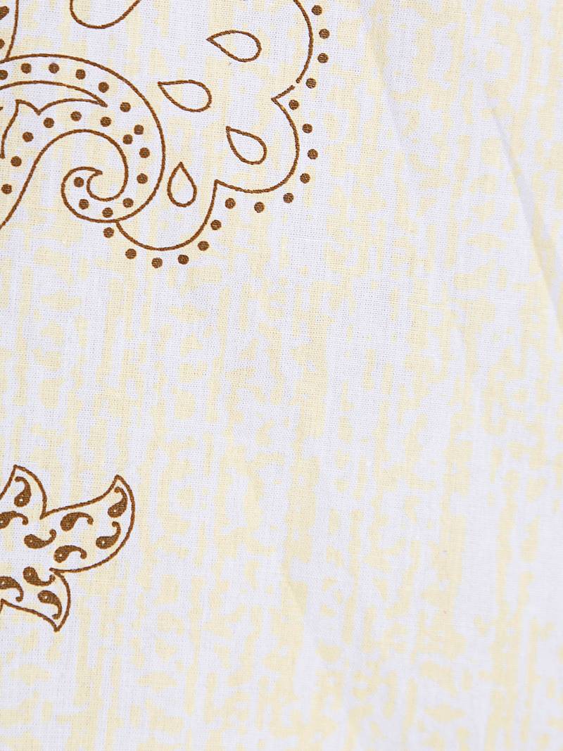 Premium 100% Cotton 200 TC Floral Single Bed Sheet with 1 Pillow Cover  Off White Grey