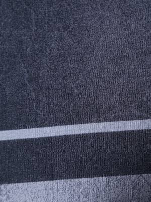 Mercerized Cotton 210 TC Geometric Fitted Double Bed Sheet with 2 Pillow Covers  Grey Off White 4