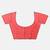 Pink plain chiffon saree with blouse