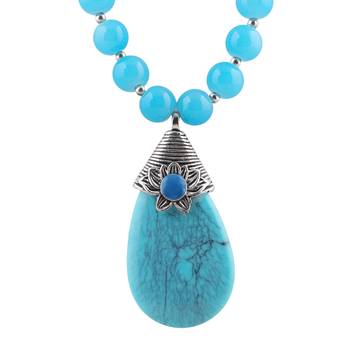 Turquoise crystal necklaces 2