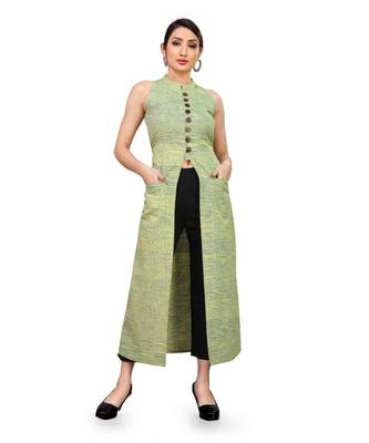 multicolor In cut sleeveless top - front button 1