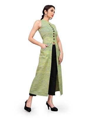 multicolor In cut sleeveless top - front button 2